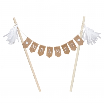 Cake Topper - MR & MRS Cake Bunting